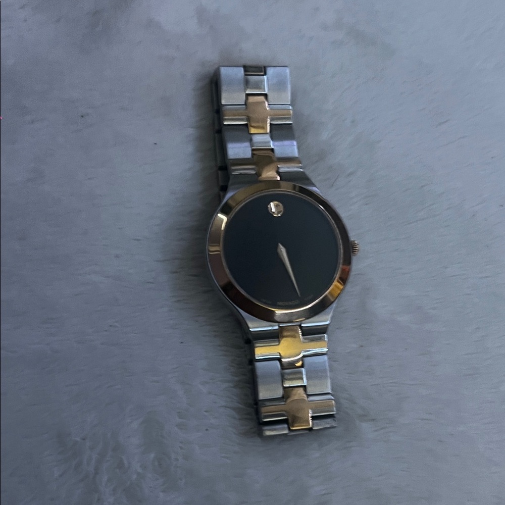 Movado Black and Gold Men's Watch